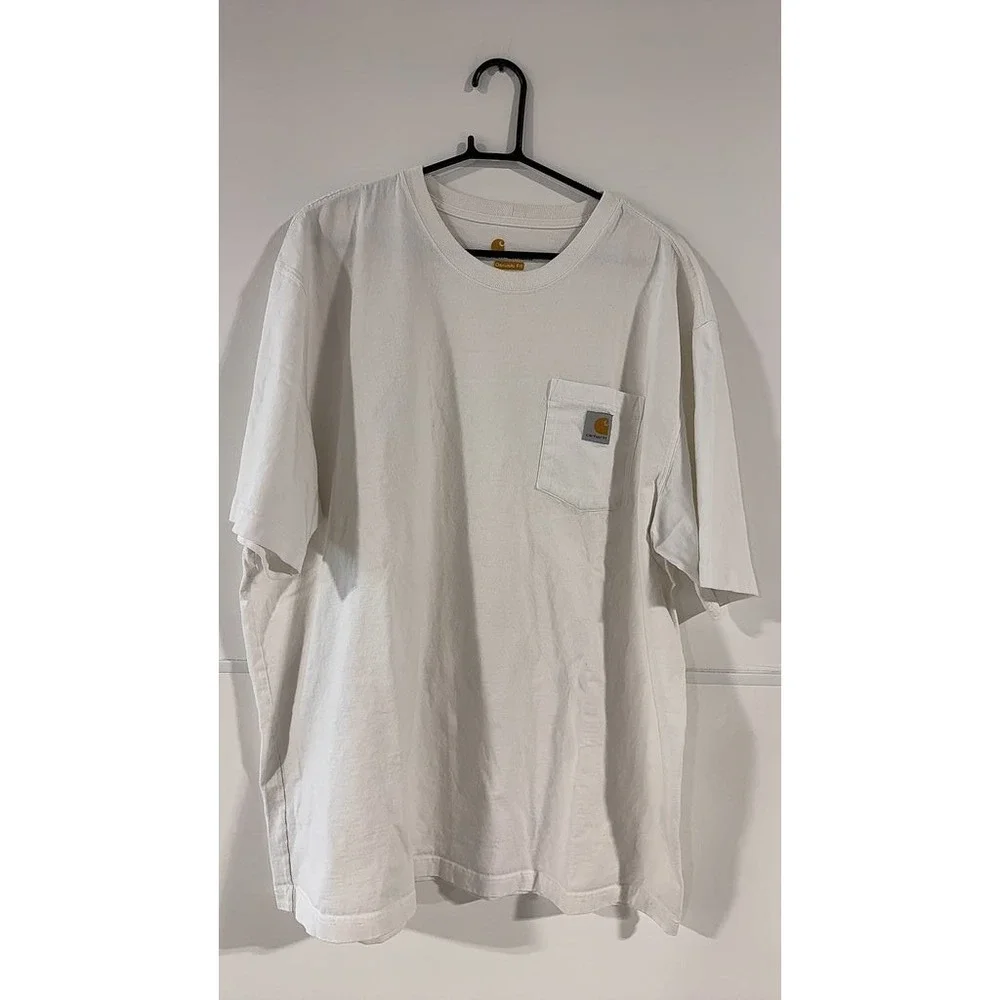 Carhartt Mens Original Fit Pocket T-Shirt White Size 2XL K87